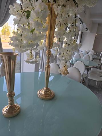 Decoratie Vazen Goudkleurige Vaas 25 stuks 50 cm hoog beschikbaar voor biedingen