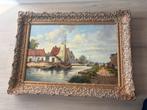 Klassiek Schilderij Maatyn - Hollands Landschap, Antiek en Kunst, Kunst | Schilderijen | Klassiek, Ophalen