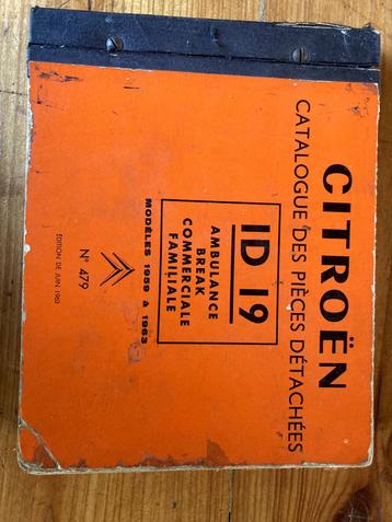 Onderdelenboek Citroen ID BREAK 1960-1964-1966 beschikbaar voor biedingen