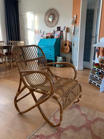 Rotan fauteuil - Zo goed als nieuw! beschikbaar voor biedingen