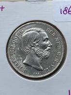 Gulden 1861 prachtig, Postzegels en Munten, Munten | Nederland, 1 gulden, Koning Willem III, Zilver, Ophalen of Verzenden