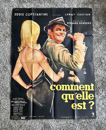 Originele filmposter "Comment Qu'elle Est" Eddie Constantine beschikbaar voor biedingen