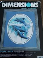 Dimensions borduurpakket dolfijnen, Hobby en Vrije tijd, Borduren en Borduurmachines, Ophalen of Verzenden, Zo goed als nieuw
