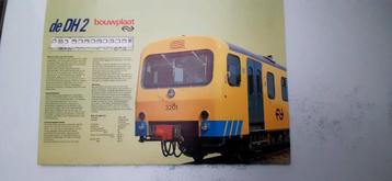 Bouwplaat Nederlandse spoorwegen 150jr de DH2 trein vintage  beschikbaar voor biedingen