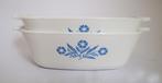 vintage 2x pyrosil bakje oven schaal netherlands cornflower., Huis en Inrichting, Ophalen of Verzenden, Zo goed als nieuw, Glas