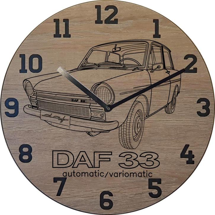 Themaklok met een Daf 33 auto als thema, Huis en Inrichting, Woonaccessoires | Klokken, Nieuw, Wandklok, Ophalen of Verzenden