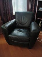 Leren fauteuil, Huis en Inrichting, Fauteuils, Ophalen, Gebruikt, Klassiek / tijdloos, 75 tot 100 cm