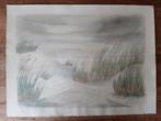 Aquarel duinlandschap Terschelling Noordzee, Antiek en Kunst, Ophalen of Verzenden