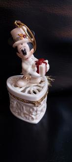 Disney Mickey Mouse Kerst Victoriaans Trinketbox ornament, Ophalen, Mickey Mouse, Zo goed als nieuw, Beeldje of Figuurtje
