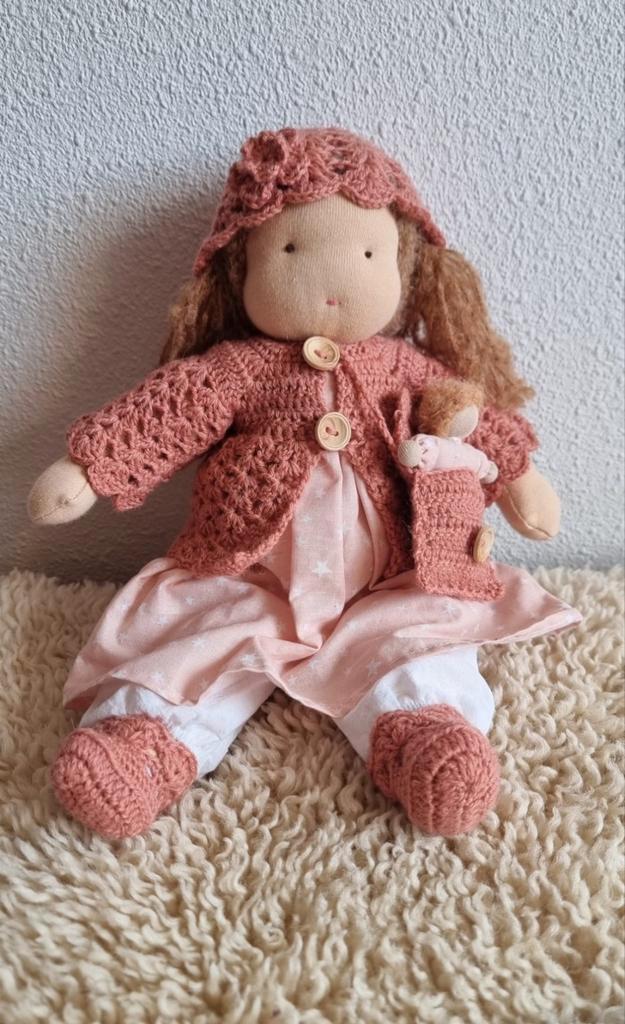 Zonnekind pop,  handgemaakt & natuurlijke materialen, Verzamelen, Poppen, Nieuw, Pop, Ophalen of Verzenden