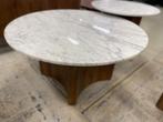 SALONTAFEL ROND 80 cm DIAMETER MANGO BRUIN MARMER 299 EURO, Huis en Inrichting, Stoelen, Ophalen, Bruin, Nieuw, Modern