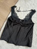 Hunkemöller Noir satijn silk nacht top pyjama maat L, Kleding | Dames, Nachtkleding, Verzenden