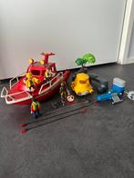 Grote Brandweerboot + Duikboot Playmobil 3611,3128,4658, Ophalen of Verzenden, Gebruikt, Los playmobil