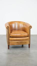 Leuke, charmante en comfortabele schapenleren clubfauteuil, Huis en Inrichting, Fauteuils, Ophalen, Gebruikt, ., Minder dan 75 cm
