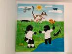 Schilderij Jip en Janneke groot, Antiek en Kunst, Ophalen