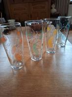 4 vintage drinkglazen hoogte 15 cm, Ophalen of Verzenden, Zo goed als nieuw, Overige typen