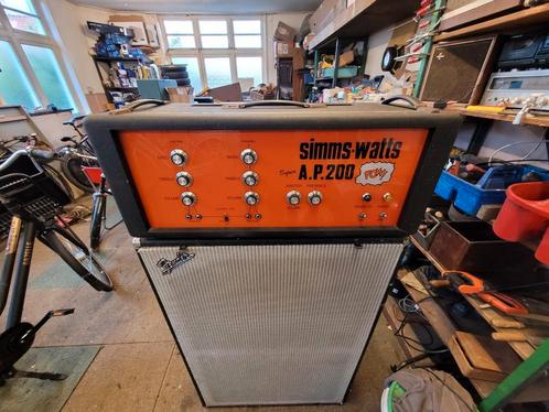 Simms Watts AP 200 buizen  amp, Muziek en Instrumenten, Versterkers | Bas en Gitaar, Gebruikt, Ophalen of Verzenden