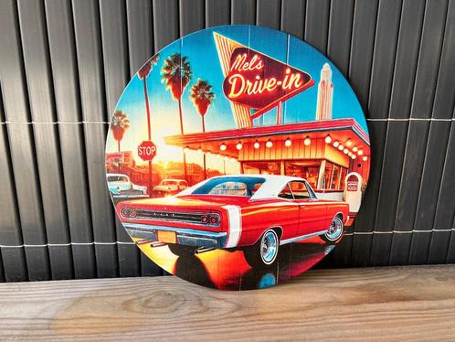 Metalen bord Oldtimer USA, Huis en Inrichting, Woonaccessoires | Wanddecoraties, Nieuw, Ophalen of Verzenden