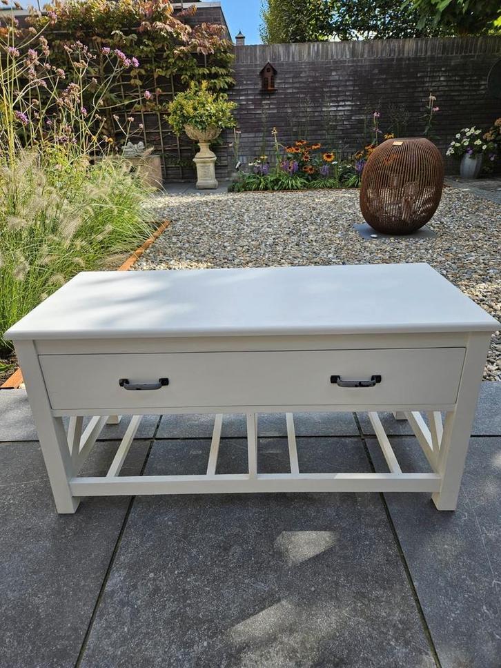 Kapstok + kastje wit landelijke stijl, Huis en Inrichting, Kasten | Schoenenkasten, Zo goed als nieuw, Ophalen