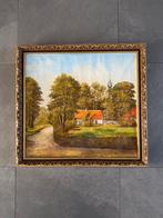 Schilderij Oostvoorne met Dorpsgezicht, Ophalen of Verzenden