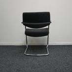 6x Vergaderstoelen | Zwart | Chroom | Stapelbaar, Huis en Inrichting, Stoelen, Gebruikt, -, Zwart, -