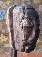 Mooie oude stok of staf uit Afrika met een hoofd 112 cm., Antiek en Kunst, Kunst | Niet-Westerse kunst, Ophalen of Verzenden