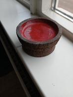 Vintage retro kandelaar kaarsenhouder rood bruin, Overige materialen, Gebruikt, Rood, Ophalen of Verzenden