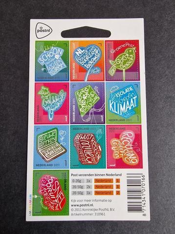 2011 Vel V2856-2865 Nederland 1 Groen. Postfris. beschikbaar voor biedingen