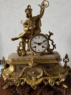 Antieke Franse pendule met beeld, Ophalen of Verzenden