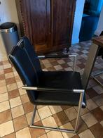 5 stoelen voor aan keukentafel, Ophalen, Gebruikt, Zwart, Leer