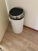 Brabantia touch bin wit 60 liter, Huis en Inrichting, Ophalen, 50 tot 75 cm, 40 liter of meer, Zo goed als nieuw