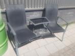 Tete a tete, tuinbank tuinstoelen, Ophalen, Zo goed als nieuw, Aluminium