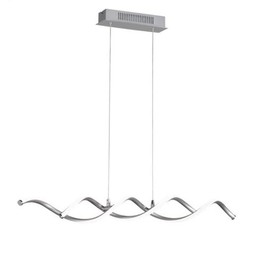 WOFI Bonney Wave hanglamp Nikel mat  led 21W NIEUW, Huis en Inrichting, Lampen | Hanglampen, Nieuw, Minder dan 50 cm, Ophalen of Verzenden