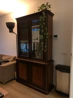 Vitrinekast/Buffetkast/Servieskast Walnoot met verlichting, Ophalen, Met deur(en), 100 tot 150 cm, 200 cm of meer