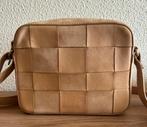 Prachtige crossbodytas BURKELY met vlechtwerk, Ophalen of Verzenden, Nieuw, Beige, Leer