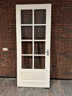 Binnendeur met raampjes, Doe-het-zelf en Verbouw, Deuren en Horren, Binnendeur, Ophalen of Verzenden, Zo goed als nieuw, 200 tot 215 cm