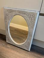 Mooie spiegel lijst hardhout hout boho Ibiza eyecatcher, Minder dan 100 cm, Minder dan 50 cm, Rechthoekig, Zo goed als nieuw
