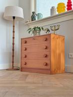 Vintage ladekast teak hout Deens jaren 50/60/70, Huis en Inrichting, Ophalen, Gebruikt, 50 tot 100 cm, 3 of 4 laden