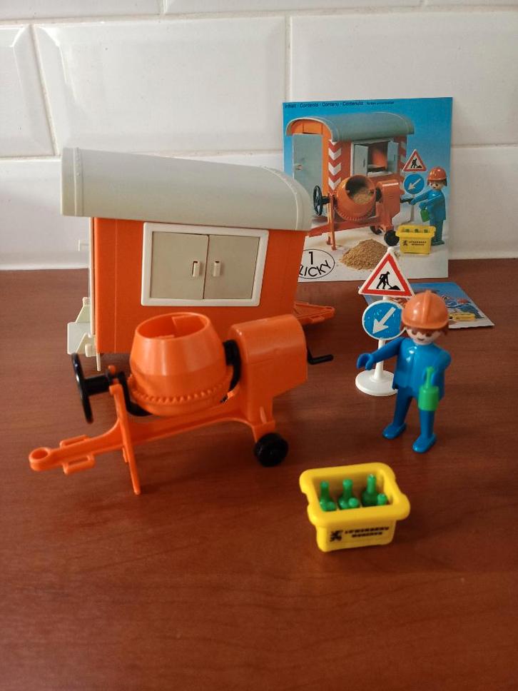 Playmobil 3207 bouwkeet met betonmolen - vintage, Kinderen en Baby's, Speelgoed | Playmobil, Gebruikt, Complete set, Ophalen