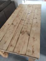 Steigerhouten eettafel, Tuin en Terras, Ophalen, Gebruikt, Rechthoekig, Hout