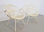 2 x vintage Rohé rotan Noordwold stoel mid century stoel '60, Riet of Rotan, Twee, Gebruikt, Vintage