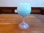 Vintage opaline kelk in blauw, Ophalen of Verzenden