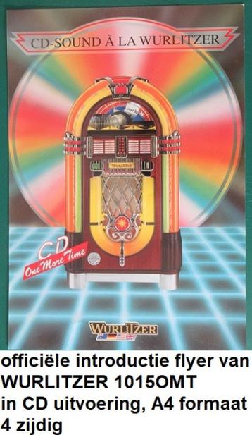 WURLITZER 1015 OMT 100 CD jukebox, originele folderset beschikbaar voor biedingen