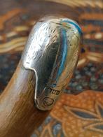 Antieke wandelstok uit Engeland met koper en zilver 89,5 cm., Antiek en Kunst, Ophalen of Verzenden