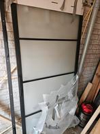 Metalen schuifdeur met melk glas, 80 tot 100 cm, Binnendeur, Ophalen of Verzenden, Schuifdeur