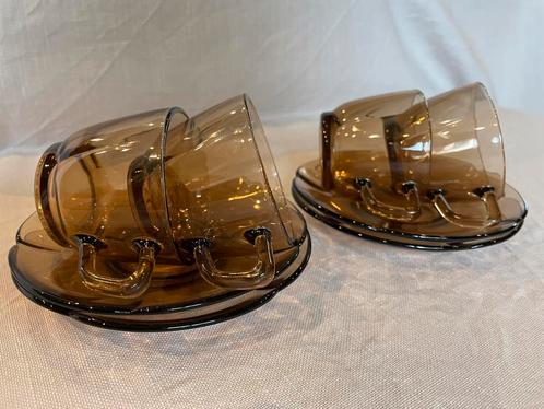 Vintage DURALEX koffie espresso persglas rookglas 70ties, Huis en Inrichting, Keuken | Servies, Gebruikt, Kop(pen) en/of Schotel(s)