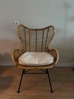 Rotan stoel met kussen, Huis en Inrichting, Stoelen, Ophalen, Zo goed als nieuw, Bruin, Eén
