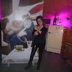 oplrol banner met standaard  alice in wonderland wit konijn, Ophalen, Nieuw