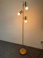 Gouden staande lamp met 3 verstelbare spots – designlamp, Huis en Inrichting, Lampen | Vloerlampen, Ophalen of Verzenden, Zo goed als nieuw