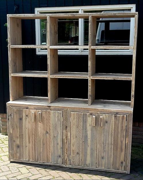 Buitenkast tuinkast deuren open vakken oppottafel hout, Tuin en Terras, Bergingen en Tuinkasten, Nieuw, Overige typen, Hout, Ophalen